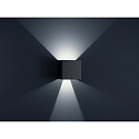 Luminaire mural d�ext�rieur SIRI 44-L haut bas, angulaire, r�glable IP54, noir mat gradable