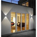 Helestra Luminaire mural d�ext�rieur SIRI 44-L haut bas, angulaire, r�glable IP54, noir mat gradable