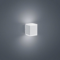 Luminaire mural d�ext�rieur KIBO haut bas, forme en d� IP54, blanc mat 