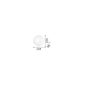 Ideal Lux Ceiling luminaire SIMPLY PL1 Wall luminaire, 1 flame, E27, white