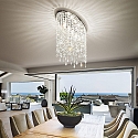 Ideal Lux Ceiling luminaire RAIN PL3, 3 flames, E14, chromee