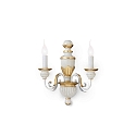 Wall luminaire FIRENZE AP2, 2 flames, E14, antique white