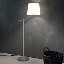 Lampadaire REGOL PT1 E27 IP20, nickel satiné 