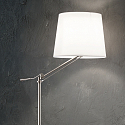 Lampadaire REGOL PT1 E27 IP20, nickel satiné 