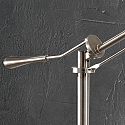 Lampadaire REGOL PT1 E27 IP20, nickel satiné 