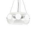 Pendant luminaire AUDI-10 SP5, 5 flames, E27, 60W, transparent