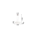 Ideal Lux Luminaire à suspension GLORY SP5 D60 5 flammes E27 IP20, blanche 