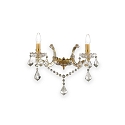 Luminaire mural FLORIAN AP2 � 2 flammes E14 IP20, transparent 