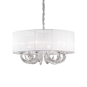 Pendant luminaire SWAN SP6, 6 flames, E14, white