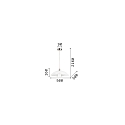 Ideal Lux Luminaire à suspension LANA SP1 D50 E27 IP20, blanche 
