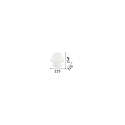 Ideal Lux Lampe de table PRATO TL1 BIG E27 IP20, blanche 