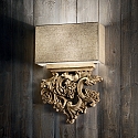 Ideal Lux Luminaire mural PETER AP2 à 2 flammes, avec abat-jour E14 IP20, bois 