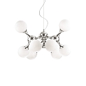 Ideal Lux Luminaire � suspension NODI BIANCO SP9 9 flammes E14 IP20, chrome