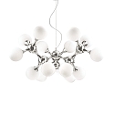 Luminaire � suspension NODI BIANCO SP15 15 flammes E14 IP20, chrome