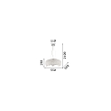 Ideal Lux pendant luminaire PASHA SP10 10 flames E14 IP20, gold