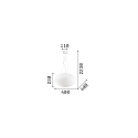 Ideal Lux Luminaire � suspension CANDY SP1 D40 E27 IP20, blanche