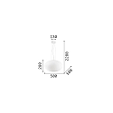 Ideal Lux Luminaire � suspension CANDY SP1 D50 E27 IP20, blanche