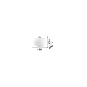 Ideal Lux Luminaire de plafond CANDY PL1 D40 E27 IP20, blanche