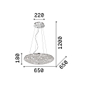 Ideal Lux Luminaire � suspension KING SP12 12 flammes G9 IP20, chrome