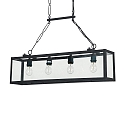 Ideal Lux Luminaire à suspension IGOR SP4 4 flammes E27 IP20, noir  