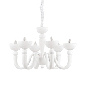 Lustre BON BON 6 flammes E14 IP20, blanche