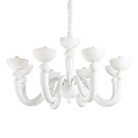 Luminaire à suspension BON BON 8 flammes E14 IP20, blanche