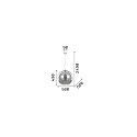 Ideal Lux Luminaire � suspension NEMO FUME SP1 D50 E27 IP20, couleurs fum�e 
