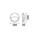 Ideal Lux Outdoor luminaire LUCIA-2 AP1 Wall luminaire, 1 flame, E27, black