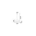 Ideal Lux Luminaire à suspension ULISSE PL3 D52, 3 flammes E27 IP20, blanche