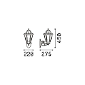 Outdoor luminaire ANNA AP1 BIG Wall luminaire, E27