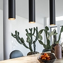 Ideal Lux Luminaire � suspension LOOK SP1 D06 Bas, � 1 flamme GU10 IP20, noir mat 
