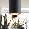 Ideal Lux Luminaire � suspension LOOK SP1 D06 Bas, � 1 flamme GU10 IP20, noir mat 