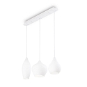 Luminaire � suspension SOFT SP3 3 flammes E14 IP20, blanche gradable