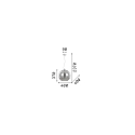 Ideal Lux Luminaire � suspension NEMO RAME SP1 D40 E27 IP20, cuivre