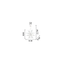 Ideal Lux Luminaire � suspension LEAVES SP8 8 flammes G9 IP20, blanche