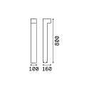 Luminaire d'allées SIRIO PT2 BIG à 2 flammes G9 IP44, anthrazit