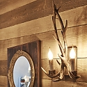 Ideal Lux Luminaire mural CHALET AP2 � 2 flammes E14 IP20, beige