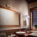 Ideal Lux Luminaire de miroir BOW AP114 pivotant, avec interrupteur IP20, laiton antique 
