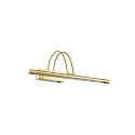 Luminaire de miroir BOW pivotant, avec interrupteur IP20, laiton bross�