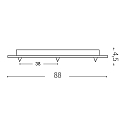Ideal Lux Canop�e LINEAR STANDARD 3 fois, langue, noir mat