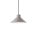 Luminaire à suspension OIL-6 E27 IP20, noir , gris béton