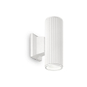 Luminaire mural d’extérieur BASE haut bas GU10 IP44, transparent, blanc mat