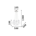 Ideal Lux Luminaire � suspension MAPA PLUS � 1 flamme E14 IP20, acier, blanche