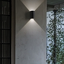 Ideal Lux Luminaire mural d’extérieur APOLLO haut bas IP44, noir mat