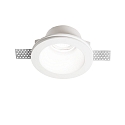 Recessed luminaire SAMBA ROUND, IP20, GU10, plaster, paintable, opening � 9cm