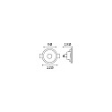 Ideal Lux Lumi�re encastr�e SAMBA ROUND rigide, � peindre GU10 IP20, blanche, � peindre gradable