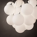 Ideal Lux Pendant luminaire MAPA PLUS, 22 flames, � 80cm, E14, metal / white etched glass