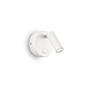 Luminaire mural PAGE ROUND pivotant, avec interrupteur IP20, blanche 