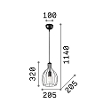 Ideal Lux Luminaire � suspension AMPOLLA 2 r�glable E27 IP20, noir 