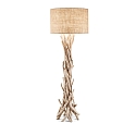 Lampadaire DRIFTWOOD à 1 flamme, avec abat-jour E27 IP20, toile, bois